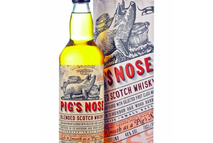 Pig's Nose WHISKY, Ian Macleod Distillers Pig’s Nose , Pig’s Nose Blended, Pig’s Nose Whisky, Blended Scotch Whisky, szkocka whisky mieszana, łagodna whisky 40% vol, whisky o kremowej konsystencji, nuty wanilii i karmelu, aromat toffi i pomarańczy, migdały i orzechy w whisky, średnio-długi finisz, dojrzewa w beczkach po bourbonie, beczki pierwszego napełnienia, blend słodowej i zbożowej whisky, minimalna filtracja, whisky na czysto, whisky on the rocks, baza do koktajli, Ginger Pig, Blushing Pig, whisky do serów pleśniowych, whisky na prezent, kup Pig’s Nose Blended online, Pig’s Nose cena i opinie , gdzie kupić Blended Scotch Whisky, najlepsza łagodna szkocka whisky, whisky do degustacji w domu , whisky