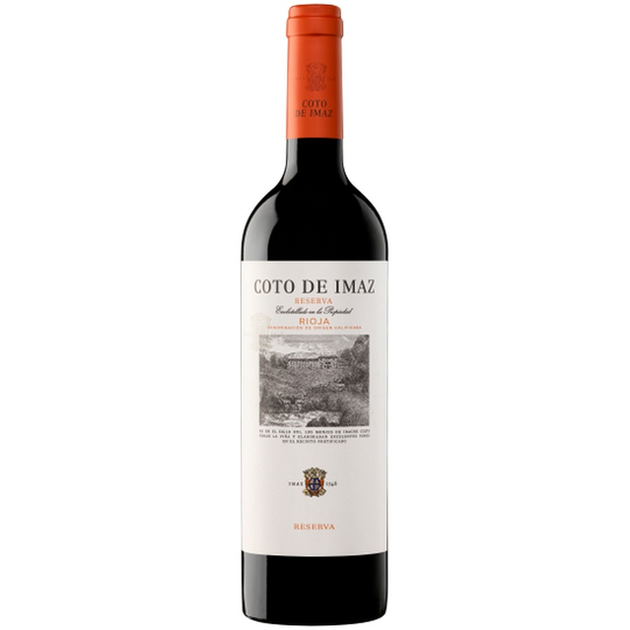 COTO DE IMAZ RESERVA RIOJA, coto de imaz reserva, hiszpańskie czerwone wino, rioja reserva, wino dojrzewające w beczce, wytrawne czerwone wino, klasyczna rioja, wino z tempranillo, hiszpańska reserva, aromaty dębu i wanilii, wino do czerwonych mięs, starzona rioja, wino premium z hiszpanii, bogate czerwone wino, wino o złożonym aromacie, wino na prezent, wino z nutami przypraw, wino z nutami owoców leśnych, elegancka rioja, wino kolekcjonerskie, wino z długim finiszem, wino z charakterem, wino z hiszpańskich winnic, wino do dojrzewania, wino klasy reserva,