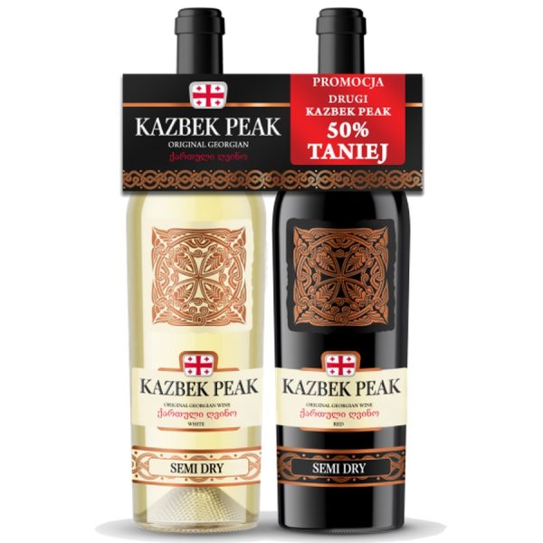 KAZBEK PEAK WHITE SEMI DRY + RED SEMI DRY DUOPACK 2X