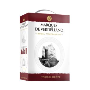 BAG-IN-BOX MARQUES DE VERDELLANO BOBAL & TEMPRANILLO, BAG-IN-BOX, wino czerwone półwytrawne, Hiszpańskie czerwone wino.