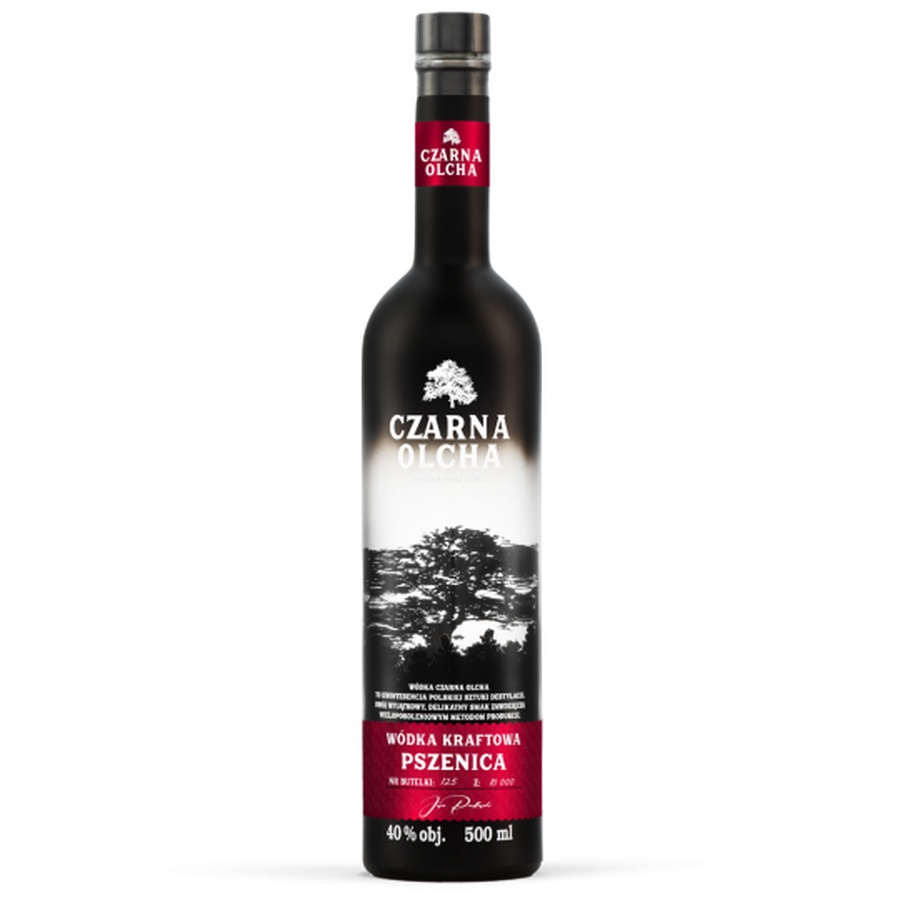 CZARNA OLCHA WÓDKA KRAFTOWA PSZENICA,  wódka kraftowa pszeniczna, czarna olcha, wódka rzemieślnicza, polska wódka premium, wódka pszenica 40%, kraftowa wódka z Polski, wódka smak czysty, mała destylarnia wódka, wódka jakościowa, wódka do koktajli, wódka do degustacji, wódka 0, 5l, alkohol premium, wódka miękka w smaku, wódka neutralna, craft vodka, polish craft vodka, wódka pszeniczna delikatna, wódka rzemieślnicza polska, wódka premium 40%, wódka czysta kraftowa, wódka pszeniczna naturalna, wódka do drinków, wódka elegancka, wódka zbożowa,