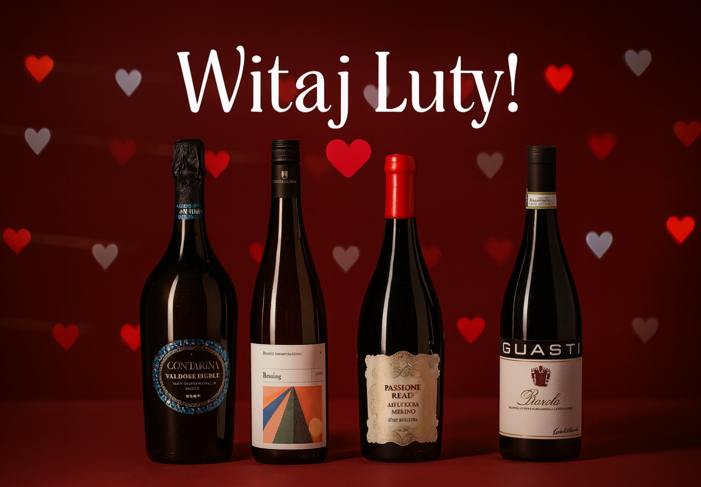 Przewodnik po Winach Walentynkowych, wino na walentynki, wina walentynkowe, jakie wino na walentynki, wino na romantyczną kolację, Torrevento Passione Reale, Contarini Prosecco, Riesling Kamil Barczentewicz, Hanewald-Schwerdt Grauburgunder, Guasti Barolo, winnysklad, winnysklad sklep, winnysklad Lublin, jakie wino na walentynki do steku, najlepsze wino na walentynki 2026, wino na walentynki prezent, wino na walentynki dla pary, prosecco na walentynki, barolo na walentynki, polski riesling na walentynki, wino bez siarczynów walentynki, gdzie kupić wino na walentynki Lublin, dostawa wina walentynki