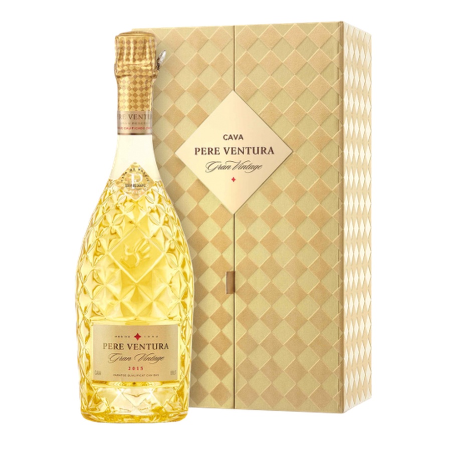 PERE VENTURA CAVA GRAN VINTAGE, Pere Ventura, Pere Ventura Cava, Cava Gran Vintage 2015, Cava Paratge Qualificat, Hiszpańska cava, Musujące brut, Wino musujące premium, Cava rocznikowa, Cava 2015, Wino z Katalonii, Hiszpańskie wino musujące, Długo dojrzewająca cava, Tradycyjna metoda, Wino na prezent, Ekskluzywna cava, Musujące z Hiszpanii, Wysokiej klasy cava, Limited edition cava, Butelkowa fermentacja, Wino eleganckie i wytrawne, Premium sparkling wine, Vintage cava, Hiszpańskie brut nature, Wino na specjalne okazje,