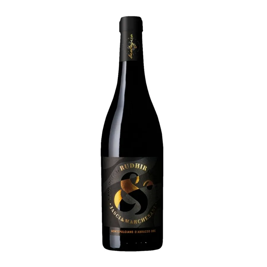 JASCI & MARCHESANI RUDHIR MONTEPULCIANO D’ABRUZZO DOC , WINO ,   wino ekologiczne, sklep z winem , wino włoskie, internetowy sklep z winem, najlepsze wina, najlepsze wina w super cenach, wino czerwone, wino wytrawne, Montepulciano, Włochy, ARUZZO, Abruzja,  wino do mięsa